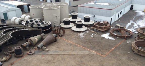 Hardinge-koppers 32' X 12' (9.8m X 3.7m) Egl Sag Mill, 6,800 Hp Dual Drive (2 X 2,550 Kw))